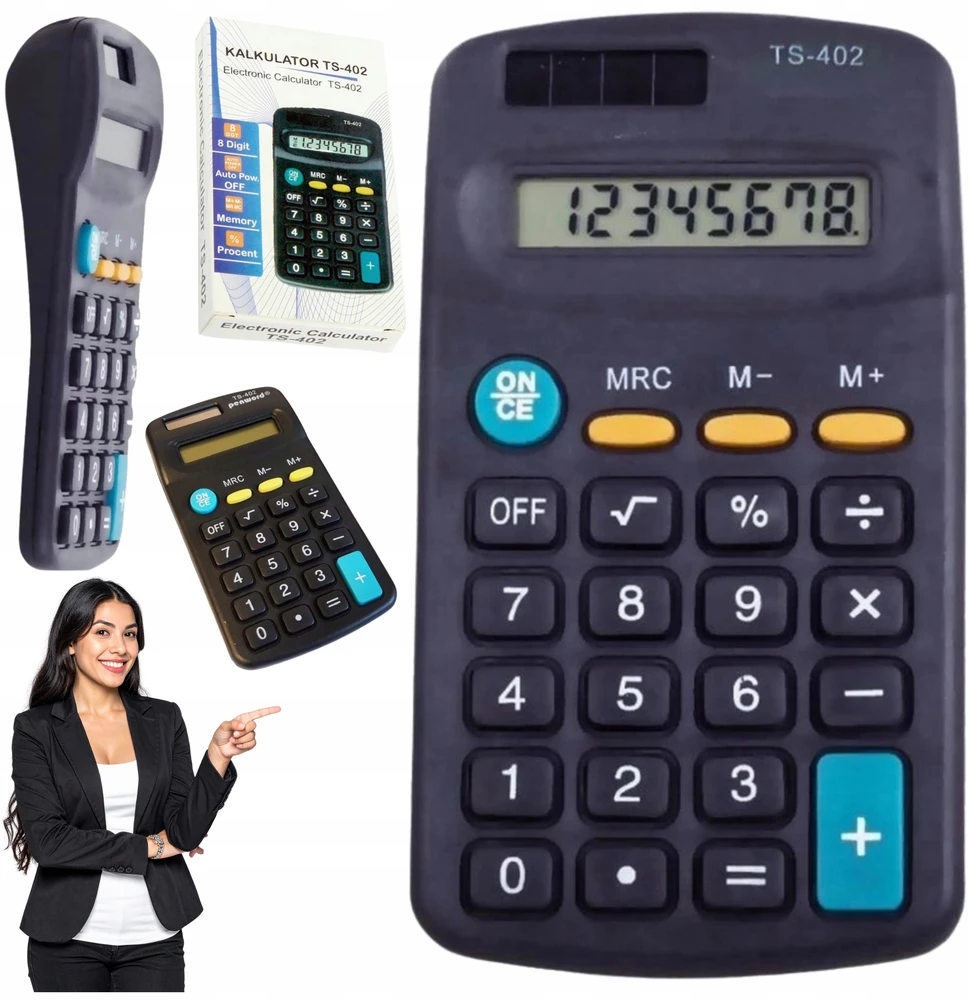 Kalkulator Szkolny Biurowy Penword TS-402 Mały 8 Pozycji