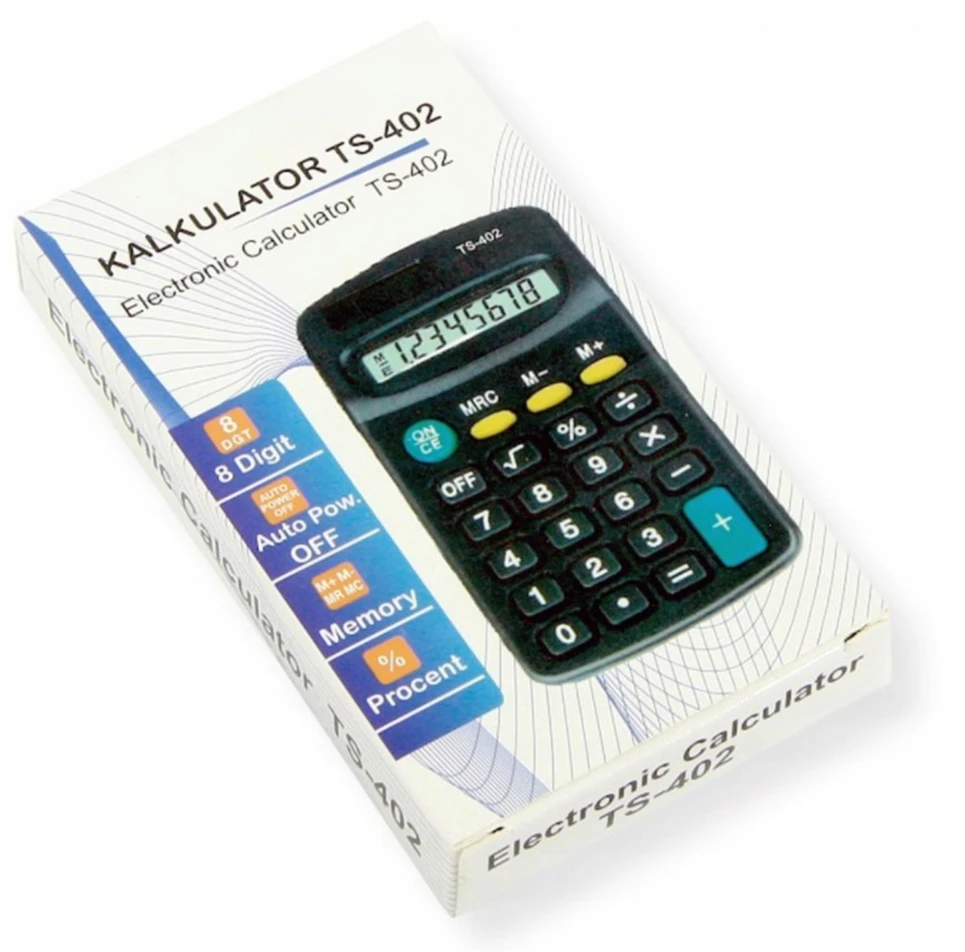 Kalkulator Szkolny Biurowy Penword TS-402 Mały 8 Pozycji