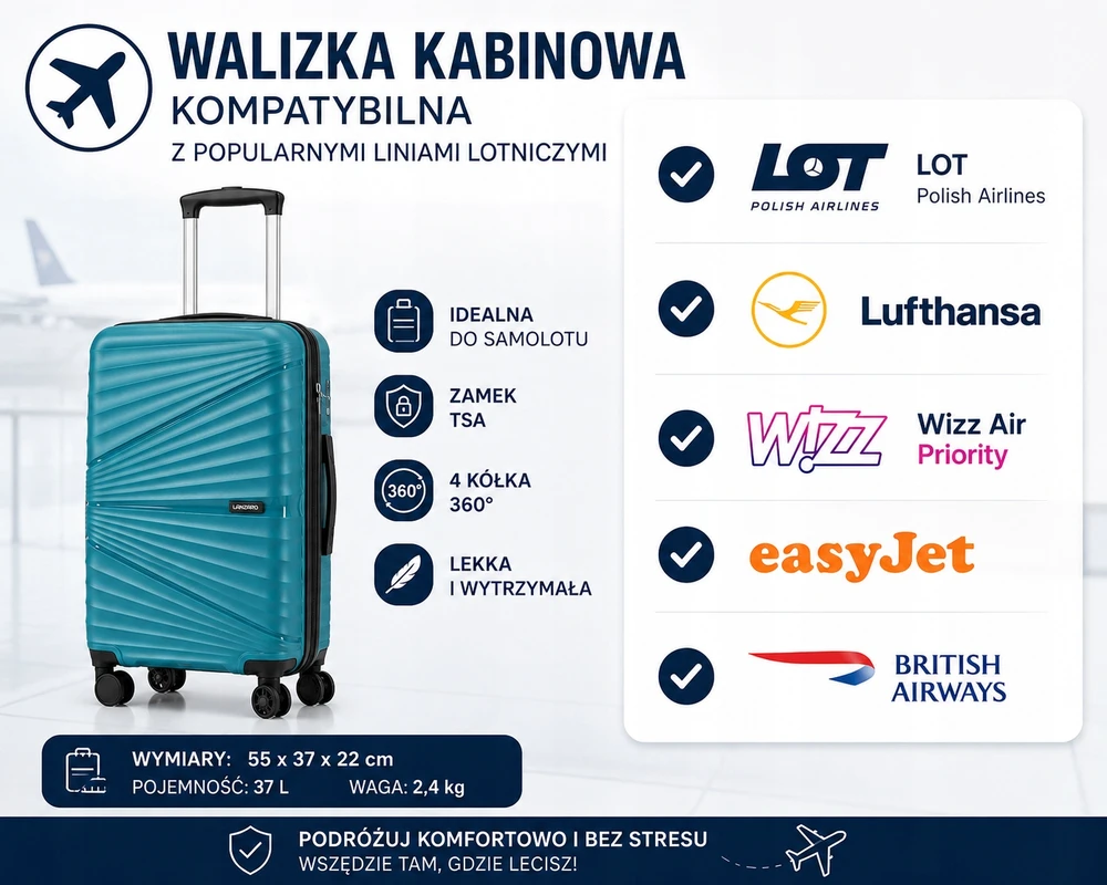 KALONAS MAŽAS KELIONINIS LAMINAS POLYPROPYLENE TSA 4 WHEELS LANZARO ROSE GOLD