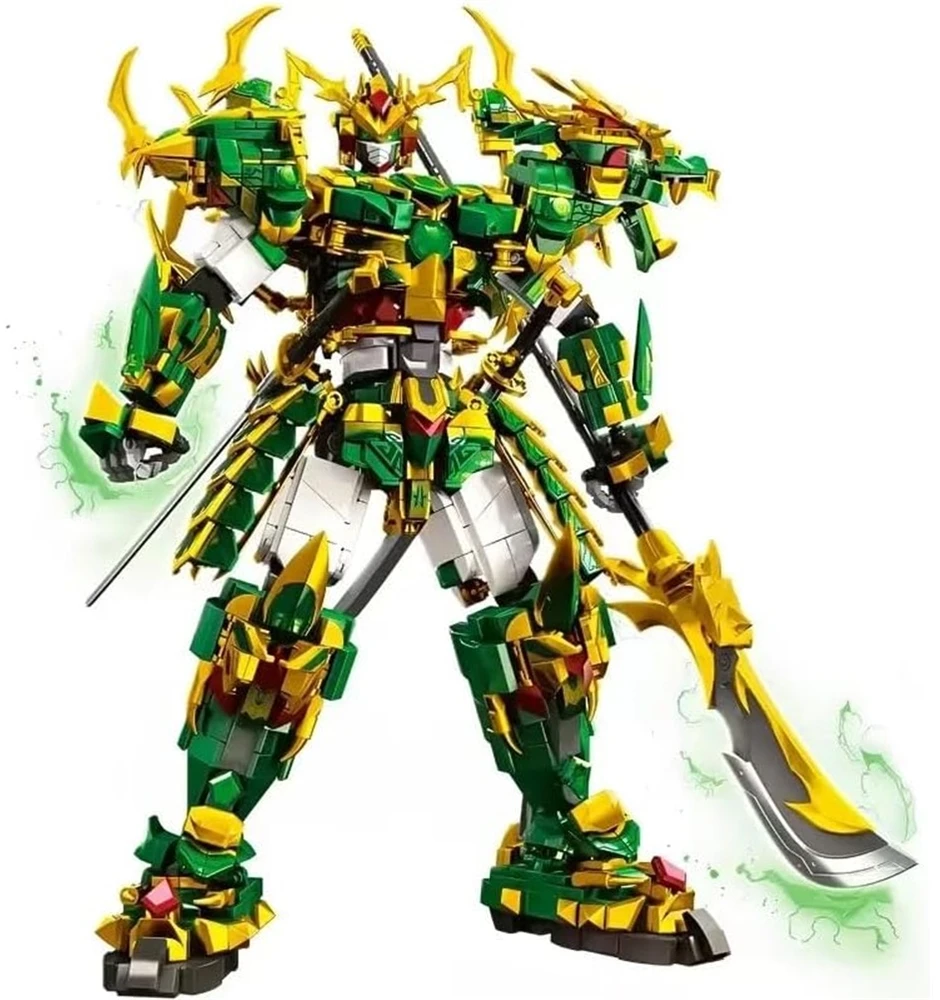 KALULŲ RINKINYS 2068 EL. GUAN YU SAMANŲ ŽALIAS DRAKONAS INDIVIDUALIAM SURENGIMUI