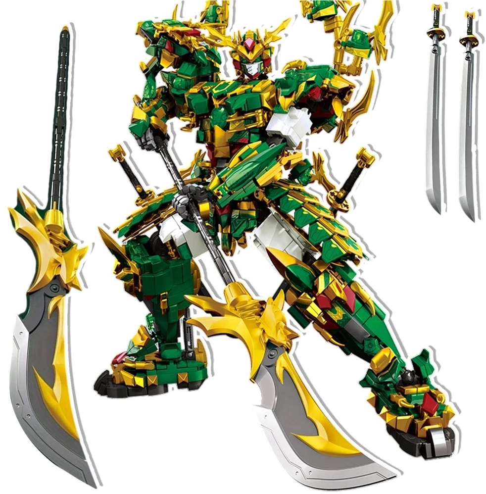 KALULŲ RINKINYS 2068 EL. GUAN YU SAMANŲ ŽALIAS DRAKONAS INDIVIDUALIAM SURENGIMUI