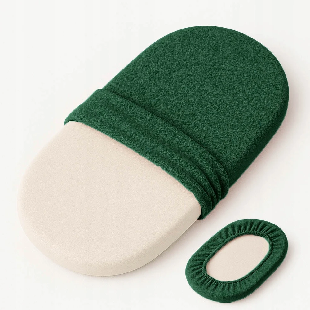 Kam Pol Paklode su guma 100% medvilnės jersey 80x40cm, buteliuko žalumo