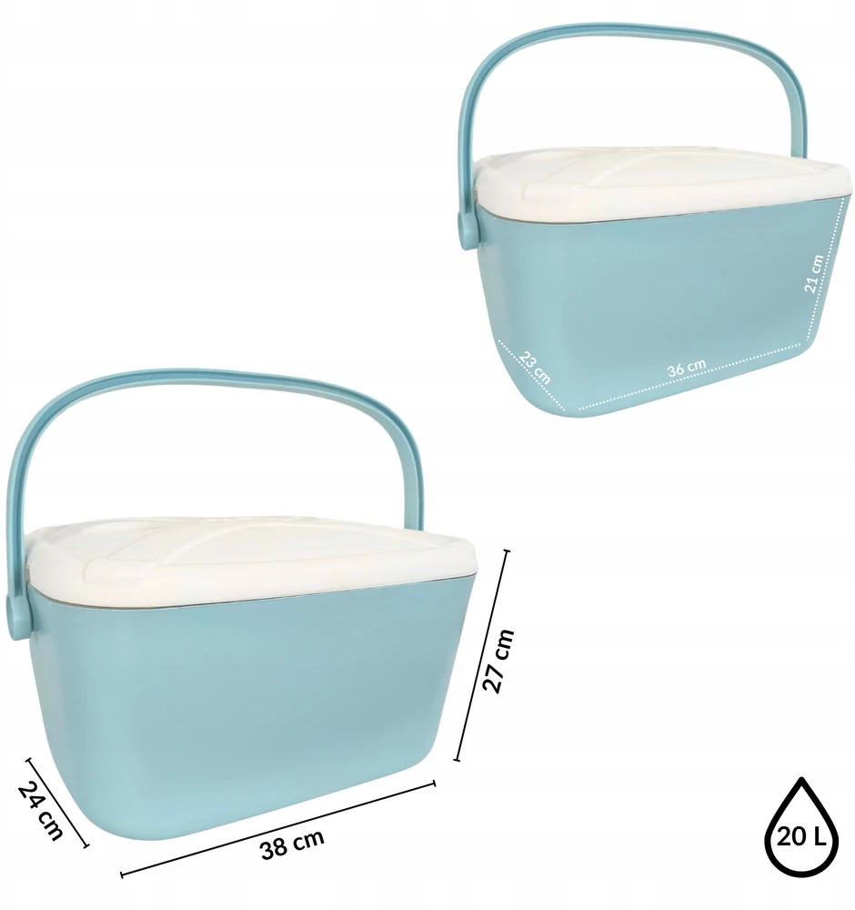 Kamai Coolbox 20L KAMAI BUBBLE baby mėlynas kelioninis šaldytuvas įdėklų šaldymui