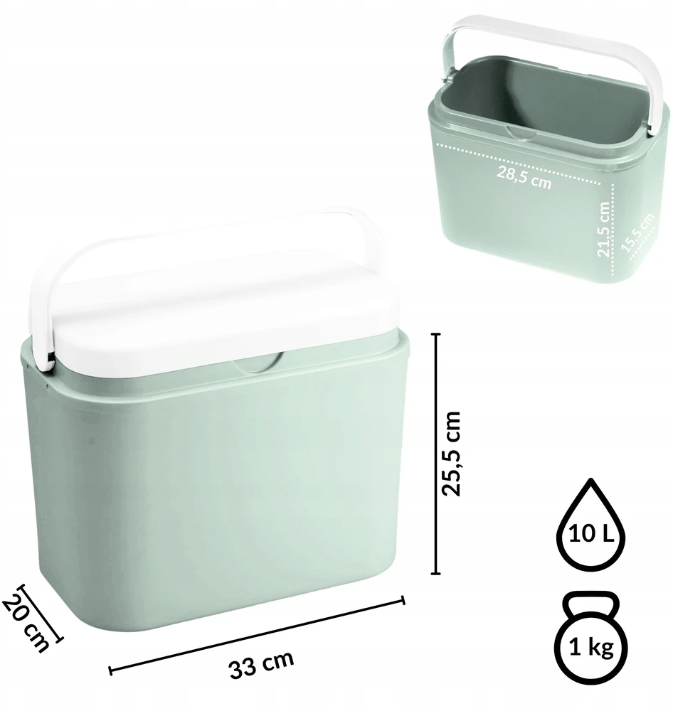 Kamai Coolbox KAMAI ATLANTIC 10L kelioninis šaldytuvas su OLIWKOWA įdėklais