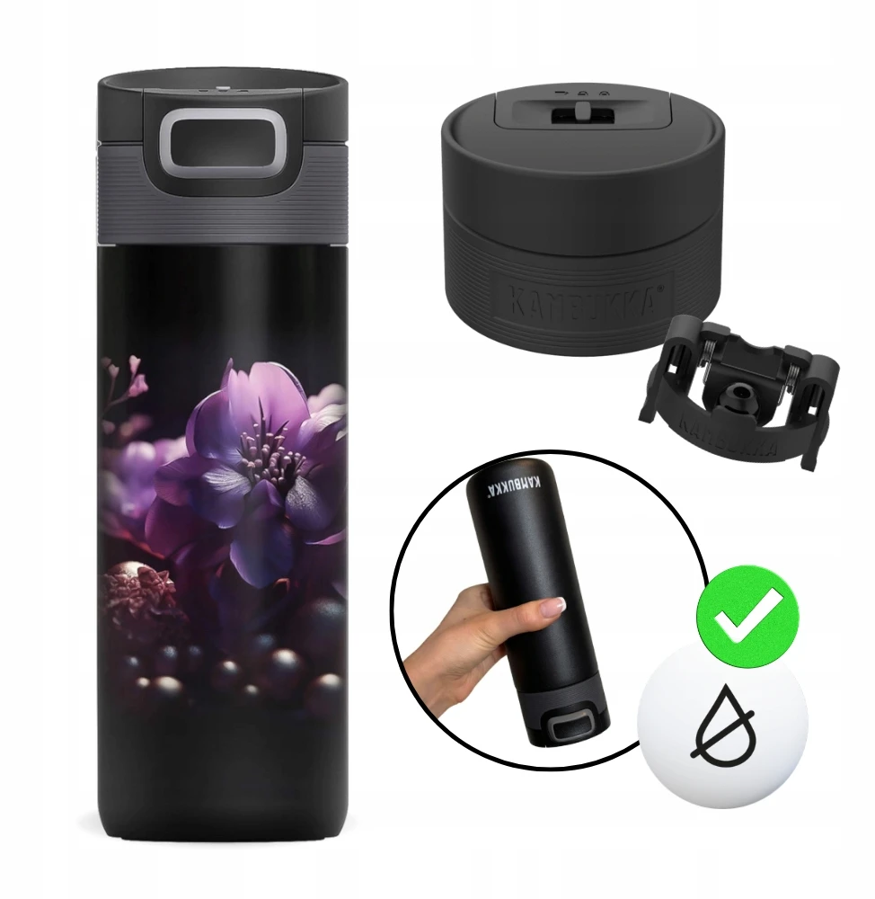 Kambukka Etna 500 ml termo puodelis Violetinė Flower riboto tiražas