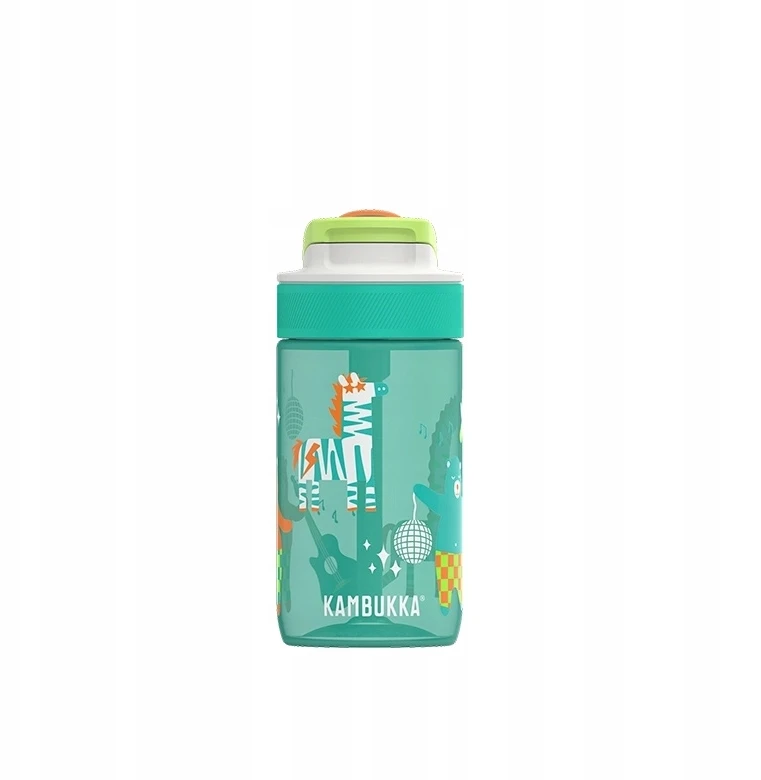 Kambukka Lagoon 400 ml Disco Zoo – butelis vaikams su šiaudeliu, Tritan, 100 % sandarus