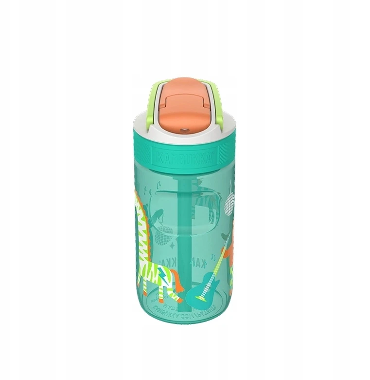 Kambukka Lagoon 400 ml Disco Zoo – butelis vaikams su šiaudeliu, Tritan, 100 % sandarus