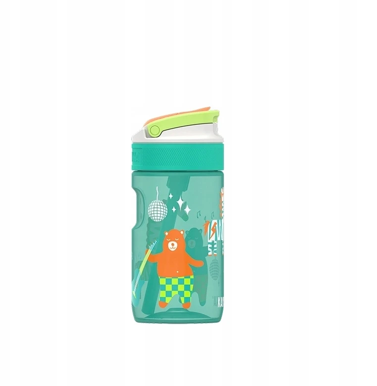 Kambukka Lagoon 400 ml Disco Zoo – butelis vaikams su šiaudeliu, Tritan, 100 % sandarus