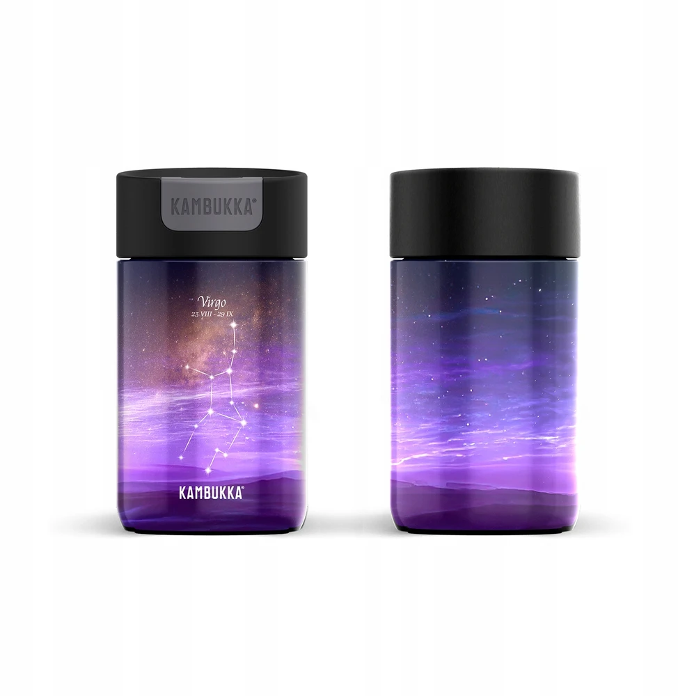 Kambukka Olympus 300 ml Zodiac – Mergelė Virgo | Sandarus termopuodelis, nerūdijantis plienas 18/8, vakuuminė izoliacija, BPA free