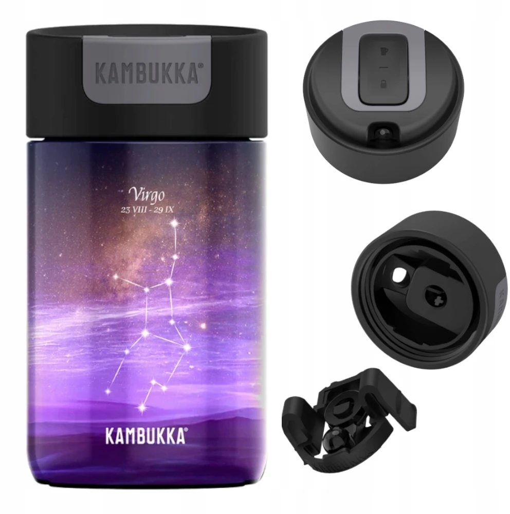 Kambukka Olympus 300 ml Zodiac – Mergelė Virgo | Sandarus termopuodelis, nerūdijantis plienas 18/8, vakuuminė izoliacija, BPA free