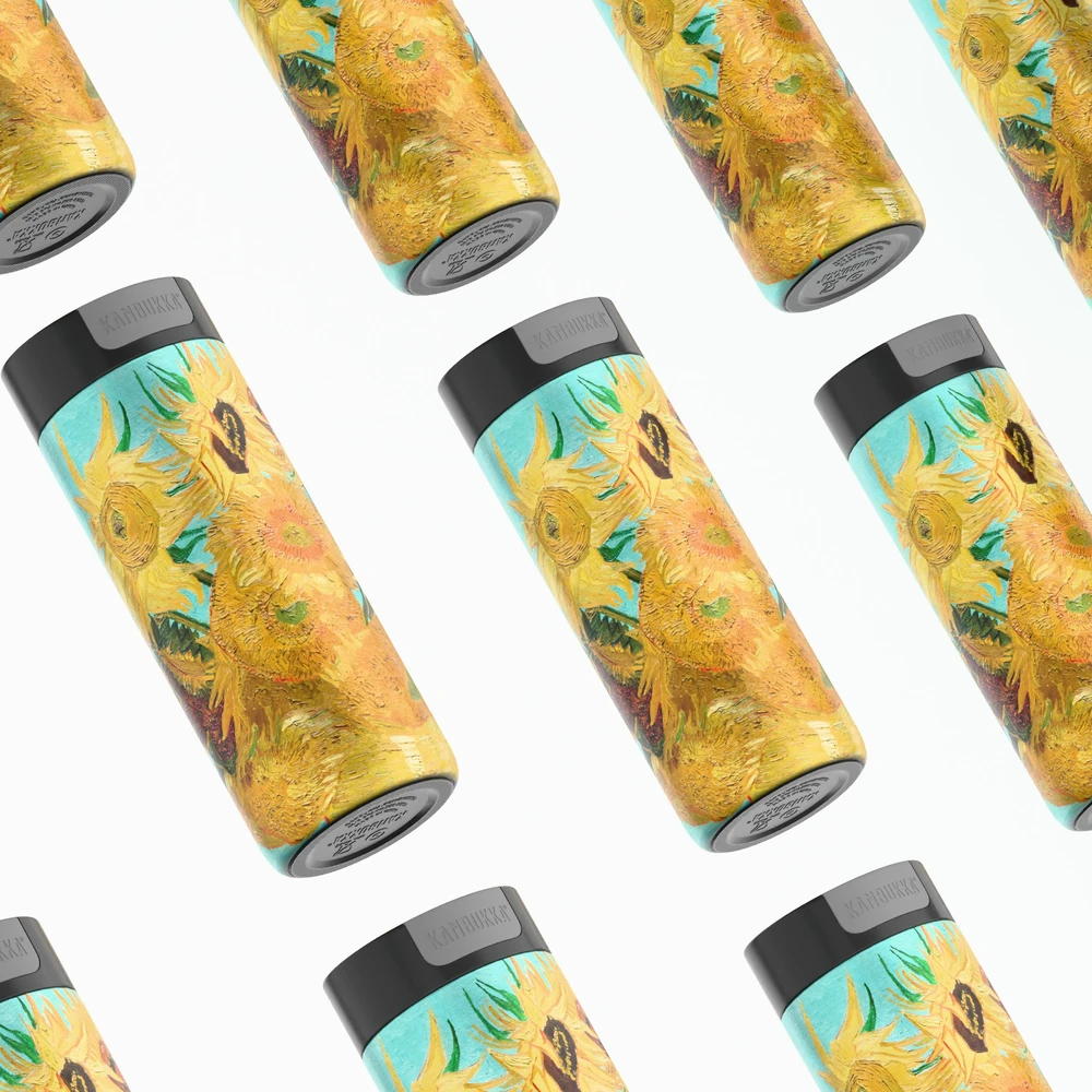 Kambukka Olympus 500ml - Termo puodelis su Van Gogho "saulėgrąžomis"