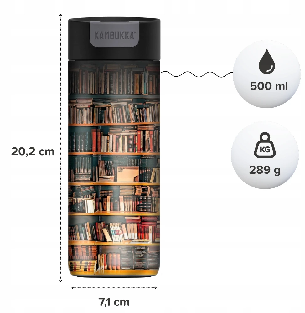 Kambukka termo puodelis Olympus kavai 500ml Bibliotekos termosas ribotas