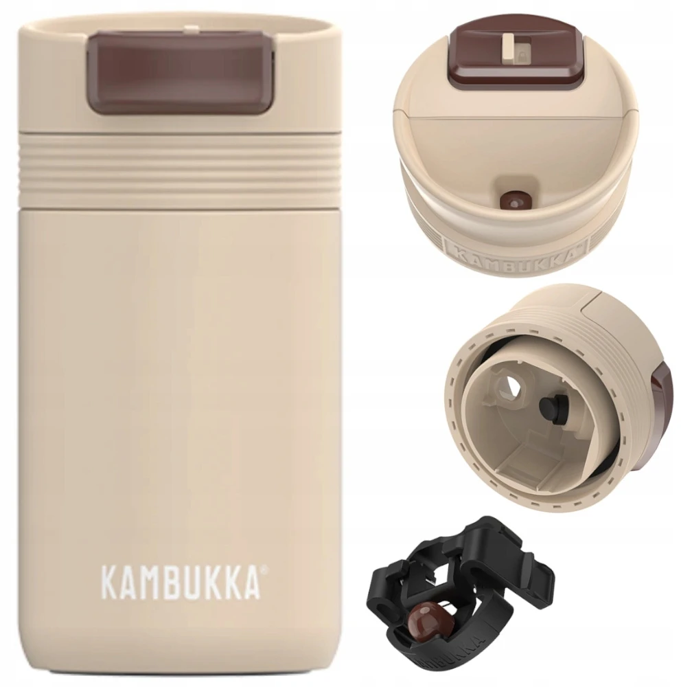 Kambukka termopuodelis Cabo 300ml Smėlio spalvos sandarus termosinis puodelis dėžutėje