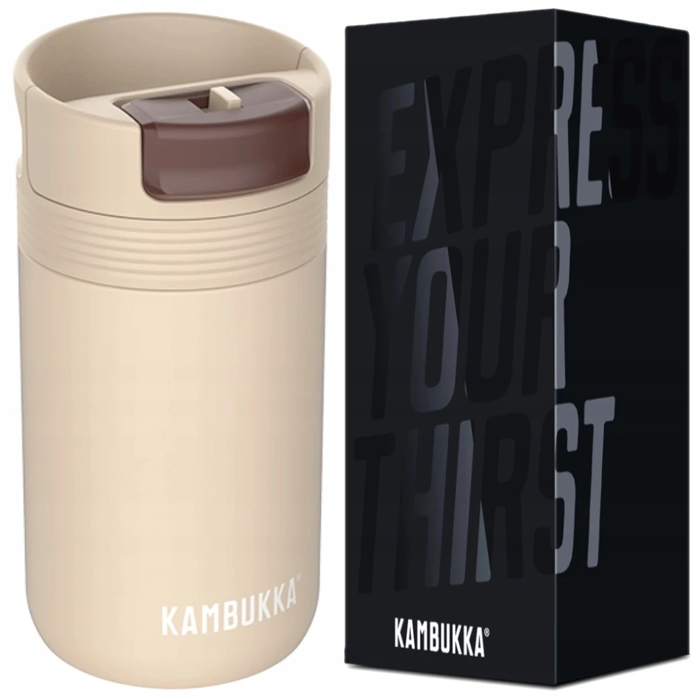 Kambukka termopuodelis Cabo 300ml Smėlio spalvos sandarus termosinis puodelis dėžutėje