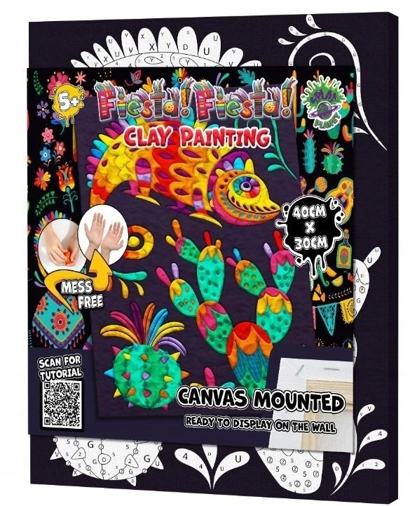 Splat Planet paveikslas iš modelino, Šventė 30x40cm