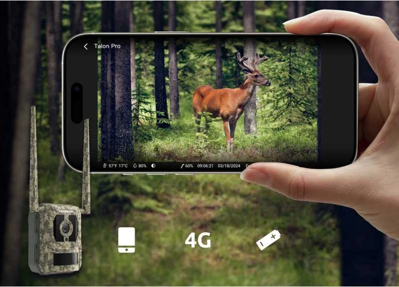 „Reolink“ | 4K 4G mobiliojo ryšio takų kamera su tiesioginio transliavimo funkcija | „Talon“ serija S130 | Takų kamera | 8 MP | 4 mm / F1.6 | IP67 | H.265 | „MicroSD“ kortelė, iki 256 GB