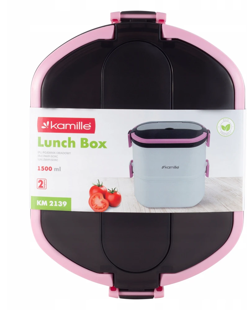Pietų dėžutė 1500 ml Kamille KM-2139 Rožinė