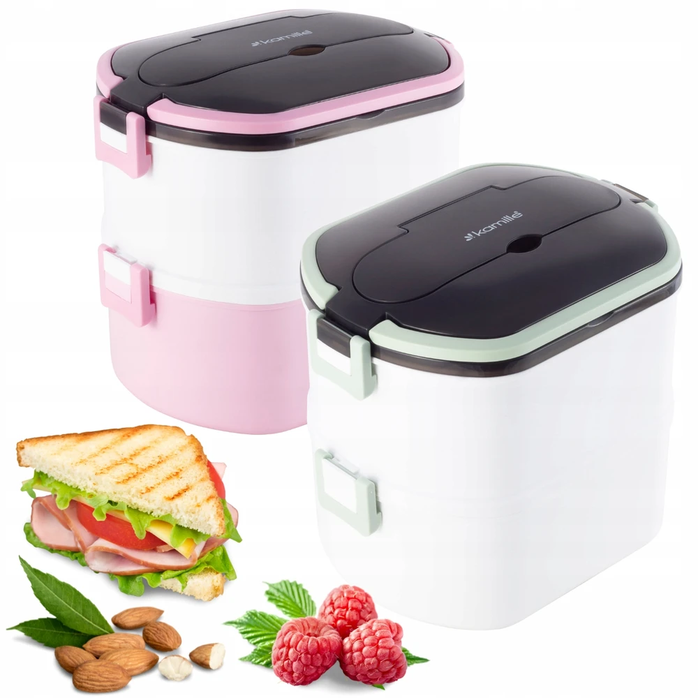 Pietų dėžutė 1500 ml Kamille KM-2139 Rožinė