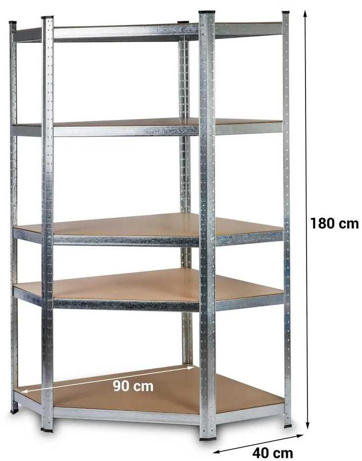 Kampinė pastatoma lentyna 180x90x40cm Humberg HR-817