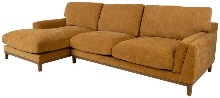 Kampinė sofa BASIL kairiojo kampo, oranžinė