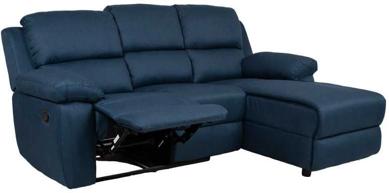 Home4You Kampinė sofa BERIT RC, tamsiai mėlyna