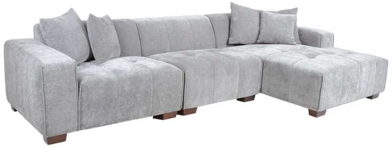Home4You Kampinė sofa COLLINS KK, šviesiai pilka