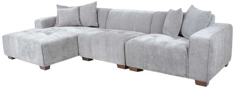 Home4You Kampinė sofa DAHLIA KK, šviesiai pilka