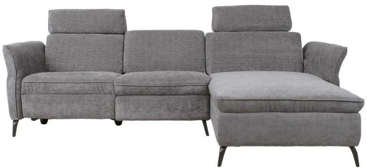 Home4You Kampinė sofa DAYTON RC, elektrinis atlošas, šviesiai pilka