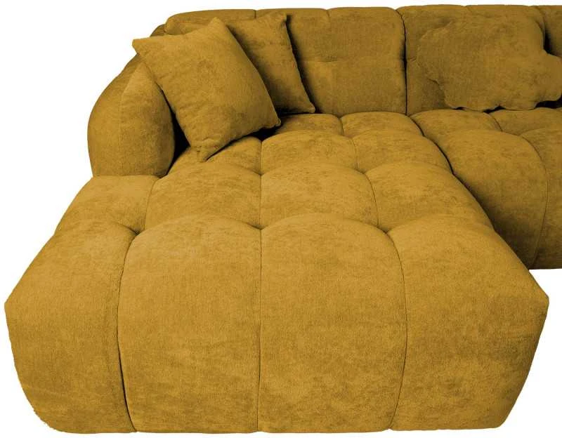Home4You Kampinė sofa FORTE U-shape, Rudai Geltona, Dešininis Kampas