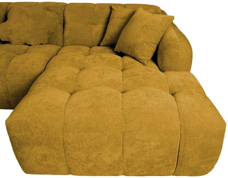 Home4You Kampinė sofa FORTE U-shape Rusvai Geltona, Kairinis Kampas