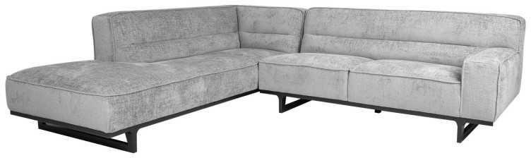 Home4You Kampinė sofa HASSO LC, Pilka, 276x243 cm