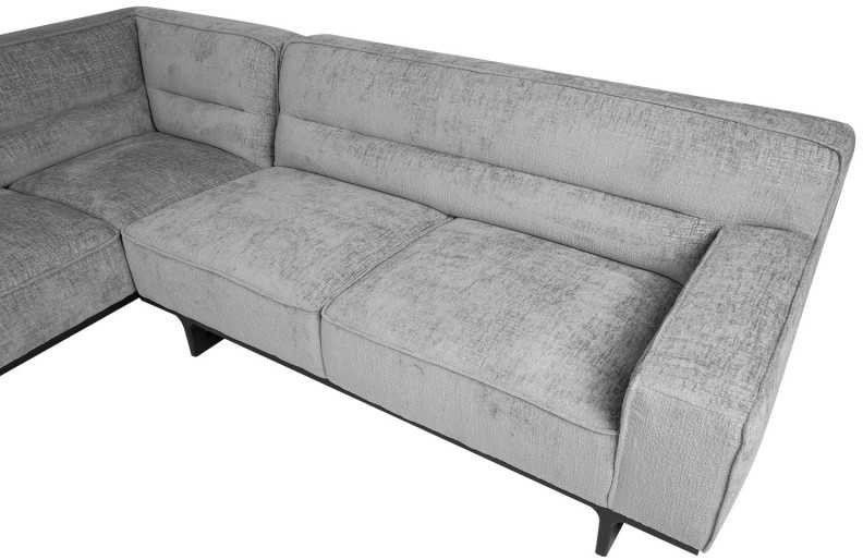 Home4You Kampinė sofa HASSO LC, Pilka, 276x243 cm