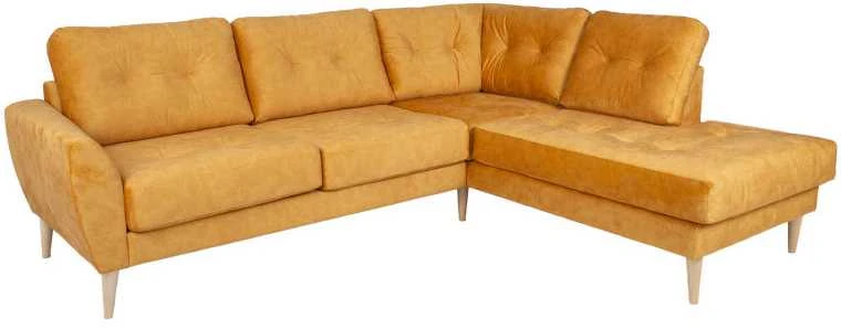 Home4You Kampinė sofa HEIVI DK, geltona