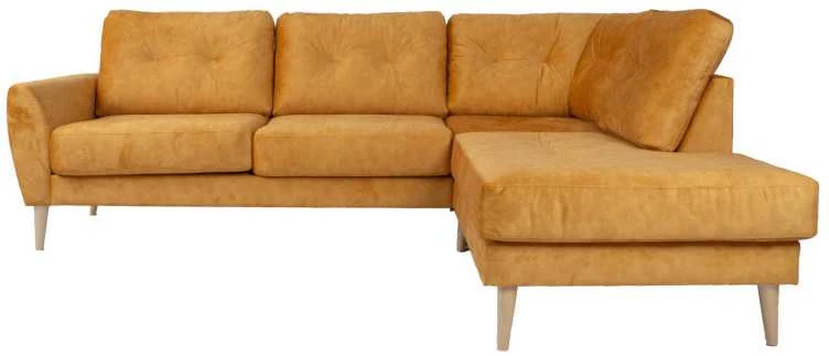 Home4You Kampinė sofa HEIVI DK, geltona