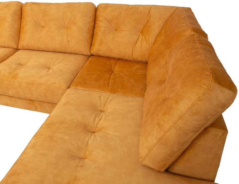 Home4You Kampinė sofa HEIVI DK, geltona