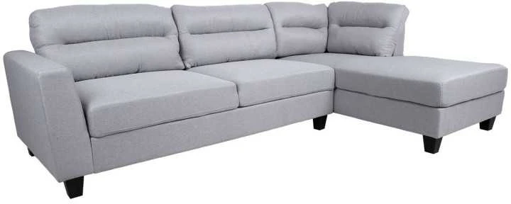 Home4You Kampinė sofa HELSINKI DK, šviesiai pilka