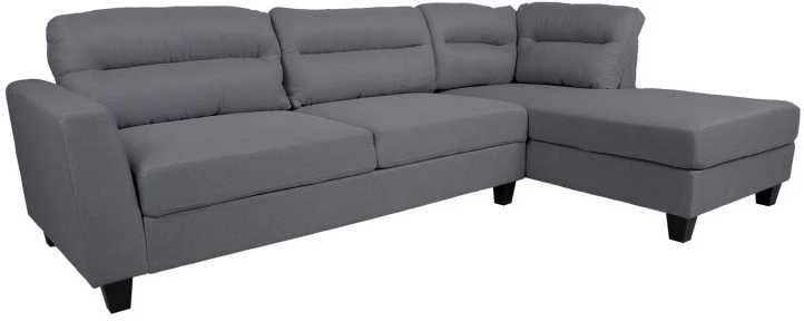 Home4You Kampinė sofa HELSINKI DK, tamsiai pilka
