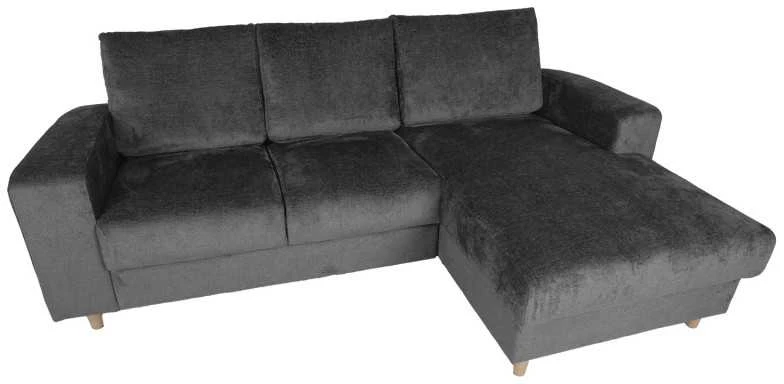 Home4You Kampinė sofa KARL RC Pilka, 240x154 cm, Dešininė pusė
