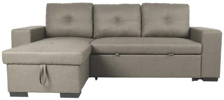 Home4You Kampinė sofa-lova CARITA, smėlio