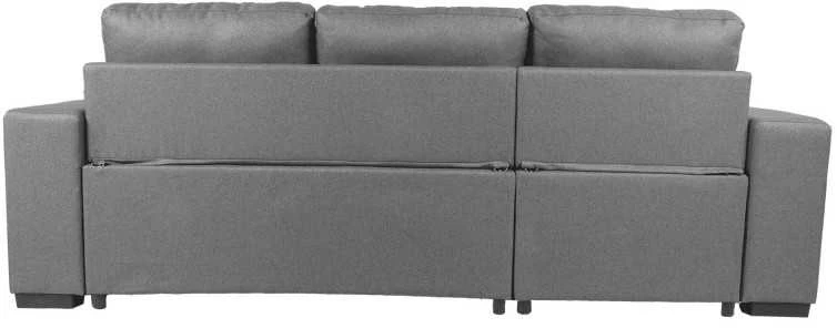 Home4You Kampinė sofa-lova CARITA, tamsiai pilka