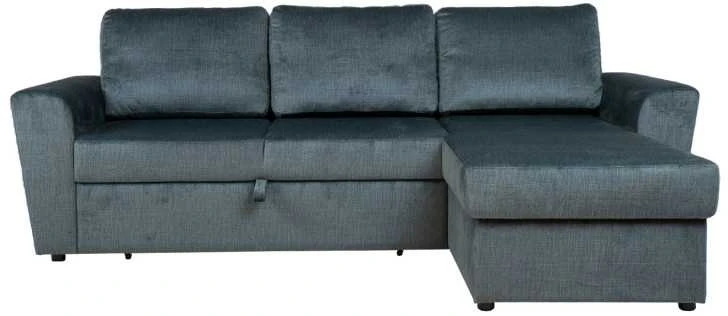 Home4You Kampinė sofa-lova INGMAR, tamsiai pilka