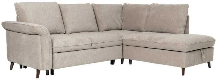 Home4You Kampinė sofa-lova LINDY RC Šviesiai ruda