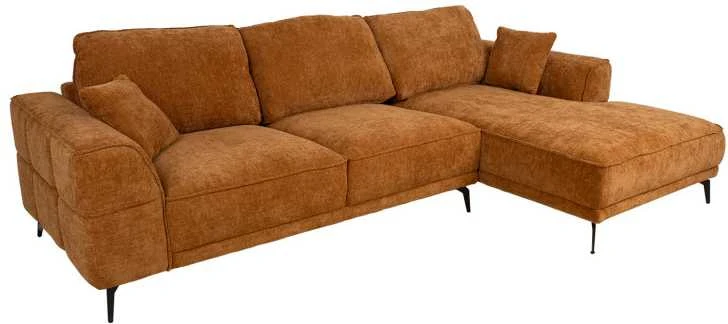 Home4You Kampinė sofa OLIVIA DK, ruda