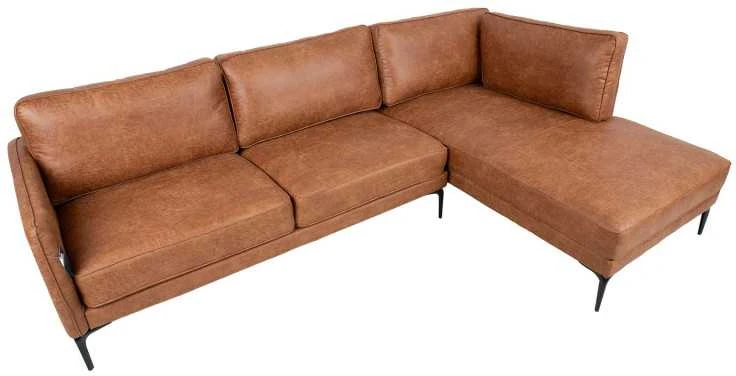 Home4You Kampinė sofa SOFIA DK, ruda