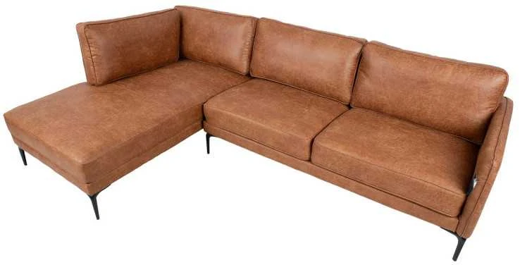 Home4You Kampinė sofa SOFIA KK, ruda