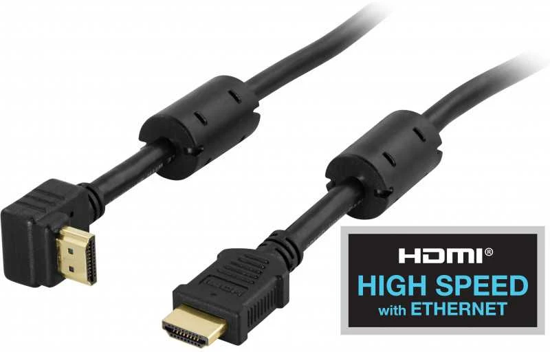 Kampinis HDMI kabelis su feritiniais filtrais