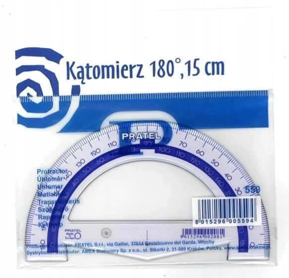 Kampinis matuoklis 15 cm 180 laipsnių Pratel