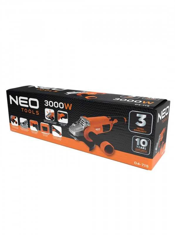 Kampinis šlifuoklis NEO TOOLS 04-715 3000W, 230 mm