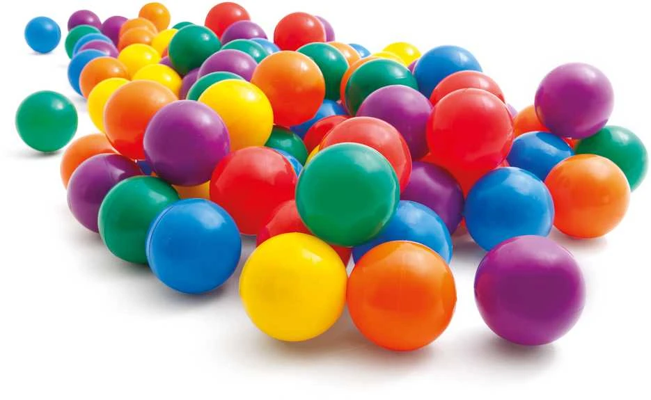 Amo Toys Intex Small Fun Balls PE, PVC, krepšys, 100 vnt, 8 cm