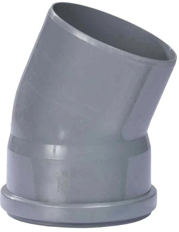 Armakan Kanalizacijos alkūnė 110mm 22° Pilka